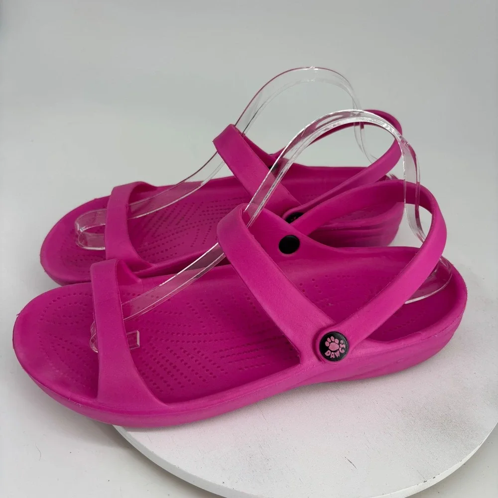 Dawgs Z Sandal Women Sz 10 Pink Swim Summer Strappy Lightweight Comfort Slip On